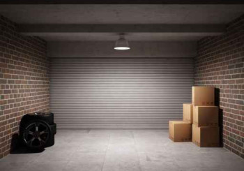 Garage with car spare parts